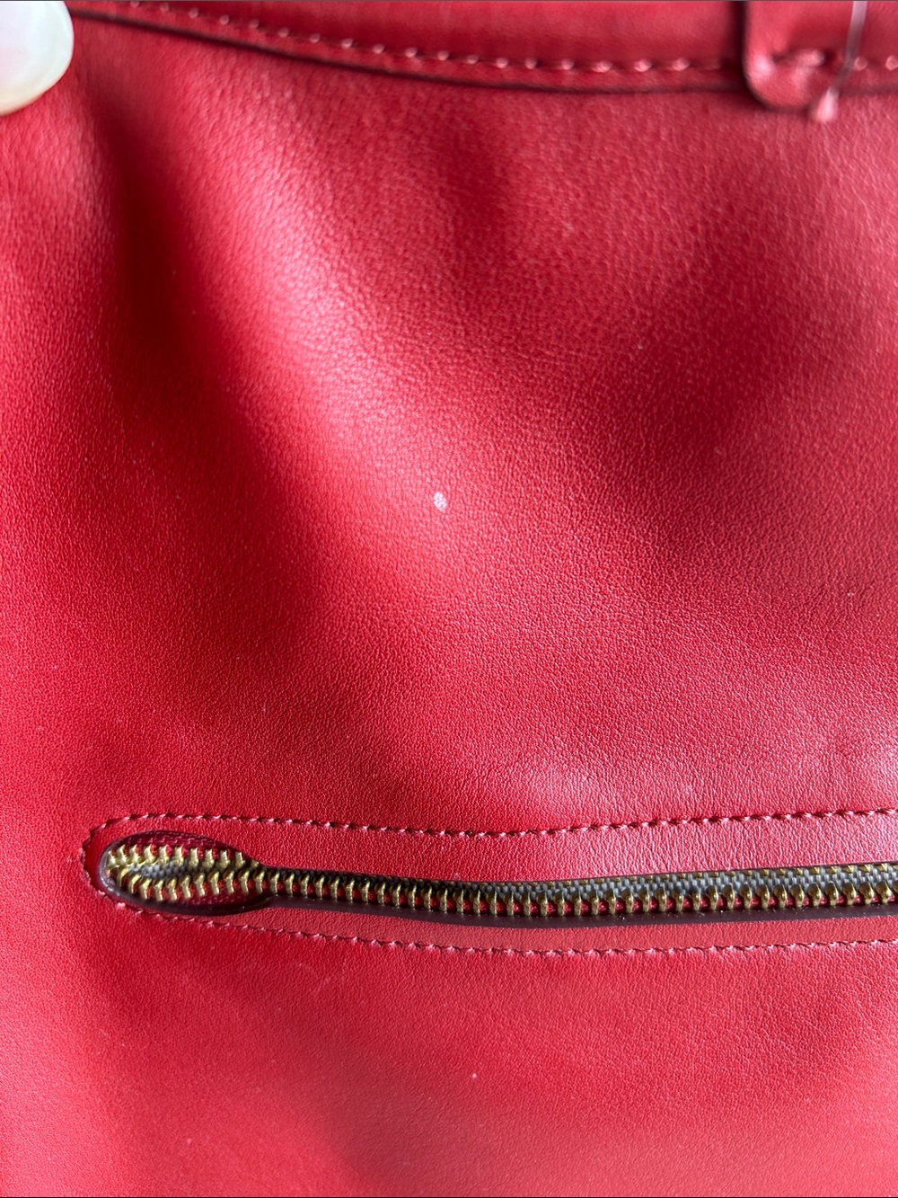 Coach Red Convertible Shoulder Bag with Gold Hardware - Picture 9 of 10
